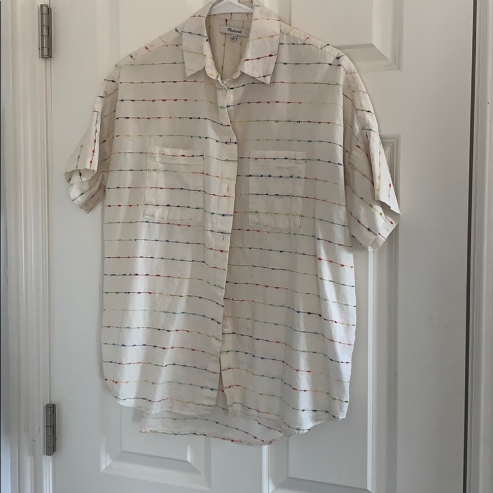 Madewell Rainbow Button Up Shirt
